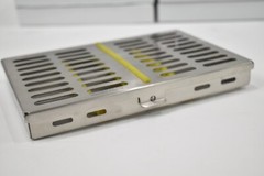 16 Brand New German Stainless Dental/Medical Sterilization Cassette Green/Yellow