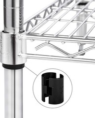 Versatile Black Wire Shelving Clips for 1″ Posts – Fits Multiple Brands, 24 Pack