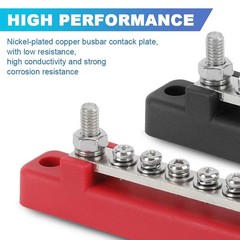 6 Way Bus Bar Terminal 150A Screws Power Distribution Battery Block For Car Boat