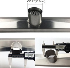 18 Inch Linear Shower Drain with 2-in-1 Tile Insert Cover Brushed 304 SS