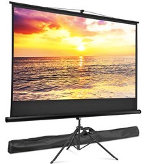 84″ Projector Screen with Tripod Stand Portable Movie 16:9 HD Projection Screen