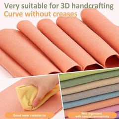 12 Color Morandi Felt Fabric Rolls 8×35 Soft Polyester Craft Sheets 1.4 MM