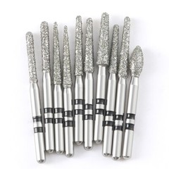 AZDENT Dental FG 1.6mm Diamond Zirconia Cutting Burs for High Speed Handpiece