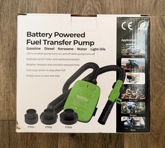 SoakSea Battery Powered Fuel Transfer Pump USB Rechargeable Auto Stop NOB 3.2GPM