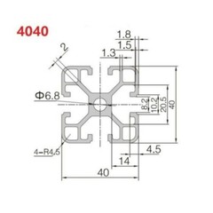 2/4/6/8PCS 2020 3030 4040 2040 Extrusion Anodized T Slot Linear Rail 300-1000mm