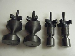 DAVIS 1″ and 2″-Two hole pins- Carbon Steel- 3/8-16 quick acting knobs combo set