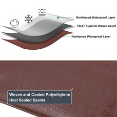 Tarp 10x20FT, 14 Mil Large Tarp, Tarps Heavy Duty Waterproof with Grommets Ev…
