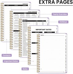 Monthly & Weekly Planner 2026-2027, A5 Size for Easy Organization & Goal Setting