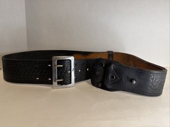 Tex Shoemaker & Sons Basketweave Leather Duty Belt 40” Holster Gun Belt + Buckle