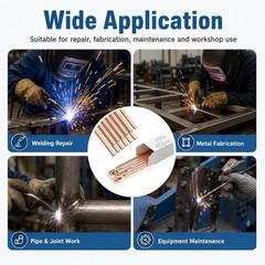 40 Sticks 15% Silver Brazing Rods – Flat Phos Copper Welding Rods for HVAC, Air