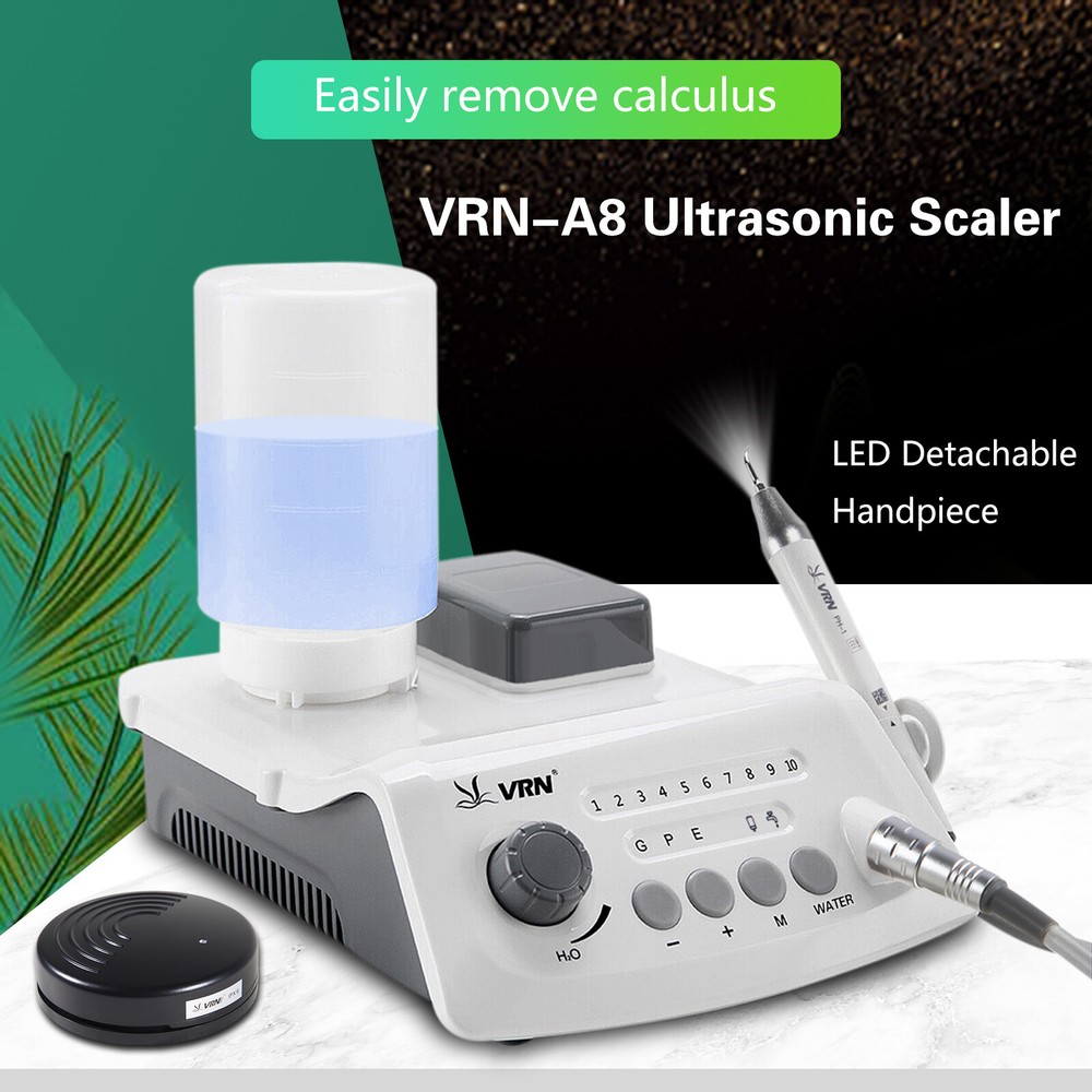 Dental Cordless Ultrasonic Piezo Scaler Bottle / 1-10* LED Scaler Handpiece
