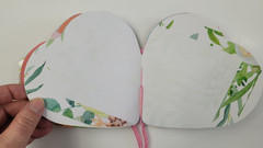 Handmade Junk Journal Heart Shaped Valentine’s – Flamingo