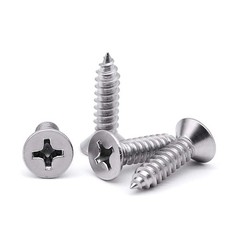 #4 x 7/8″ (100 pcs) Flat Head Sheet Metal Screws, 304 Stainless Steel (18-8), Ph