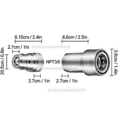 New 3/8″ NPT 3/8″ Body Poppet Pioneer Style Quick Connect Hydraulic Coupler