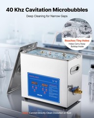 VEVOR Ultrasonic Cleaner 6L-Class Ultrasonic Parts Cleaner 40kHz for Jewelry