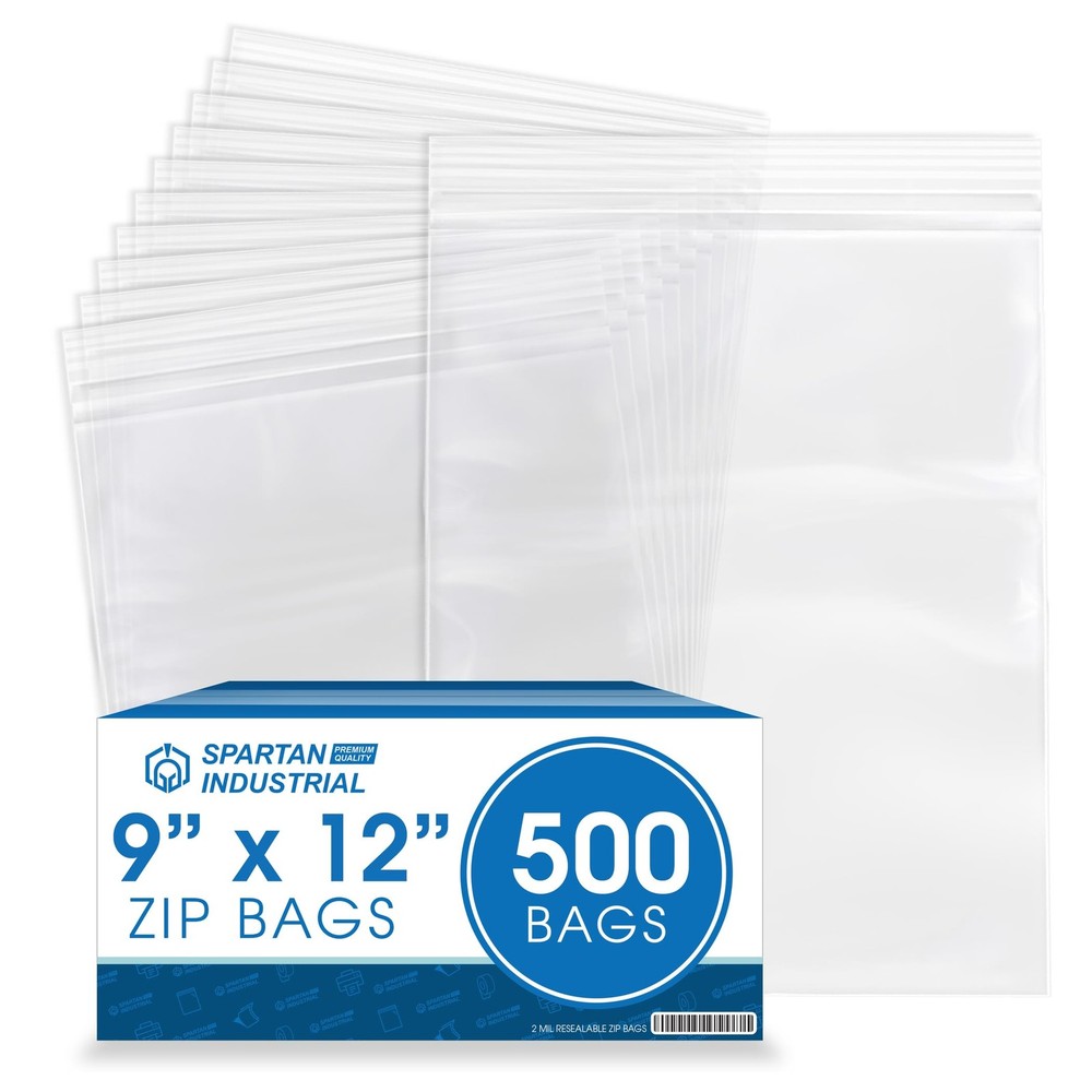 9” X 12” (500 Count) 2 Mil Clear X 12”,