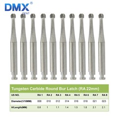 Round Carbide Burs for Slow Speed Latch RA (Choose Your Size & Qty) 22mm 26mm A