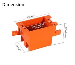 Durable 14 Cubic Inch Outlet Boxes – 3 Pack, Listed for Safe Installations