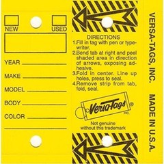 VERSA-TAGS Self Laminating Self Protecting Key Tags with Rings (250 per Box)