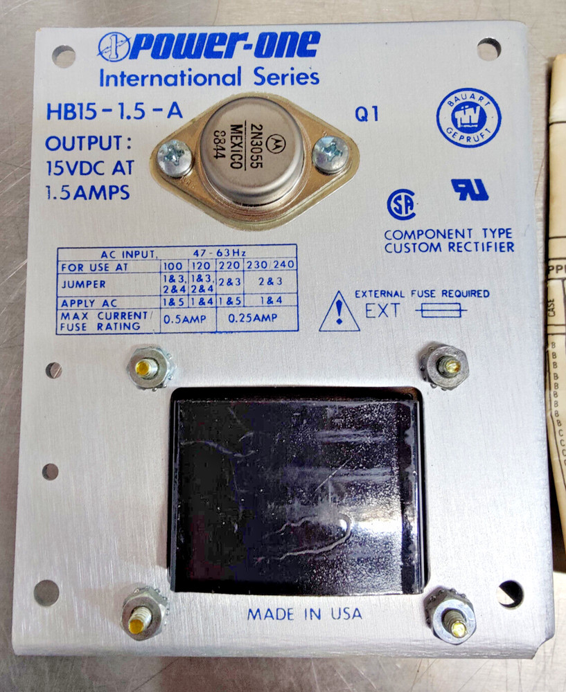 NOS Power-One / Condor HB15-1.5-A Power Supply