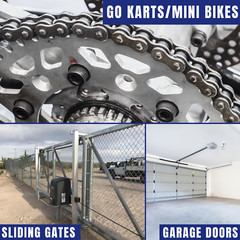 #60 Roller Chain 100 Feet with 10 Connecting Links