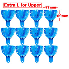12 Pcs Dental Impression Trays Perforated Plastic Autoclavable Trays EASYINSMILE