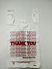 500 PCs 1/6 T-Shirt Bag Thank You Plastic Retail Carry Out Bags 11.5″x6″x21″