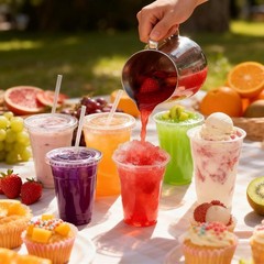 100x 16oz Clear Plastic Cups w/Lids & Straws, Heavy Duty Cold Drink