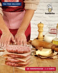 Katbite 300Pcs 6×6 Inches Patty Paper, Burger Patty Paper, Unbleached Parchment