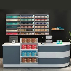 Cigarettes Retail Display Rack Aluminium Cigarettes Cabinet 6 Layers 10 Clips