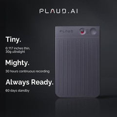 Professional AI Voice Recorder: 30-Hour Battery, 480-Hour Storage, Case Included