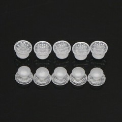 100 Pcs Dental Orthodontic Ceramic Lingual Button Clear Bondable Round Base Mesh