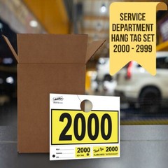 1000 Car Dealer Service Hang Tags Mechanic Repair Shop 3 Piece System – Yellow