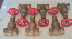 Lot of 6 Milwaukee Valve 105 1/2″ Gate Valve, Class 125, 1/2 In.