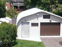 16x24x12 DuroSPAN Steel Prefab Arch Garage Building Kit Open Ends Factory Direct