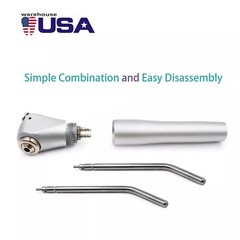 Dental 3 Way Air Water Spray Triple Syringe Handpiece w/ 2 Nozzles Tips Tubes CE