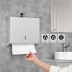 Multifold Paper Towel Dispenser, Wall Mount Stainless steel Tissue Dispenser