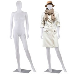 70″ White Female Mannequin Full Body Maniquine Model Stand w/ Adjustable Posture