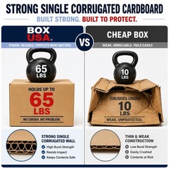 BOX USA Moving Boxes Medium 18L x 14W x 12H 10-Pack | Corrugated Cardboard Box f