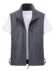 Gihuo Men’s Lightweight Softshell Sleeveless Golf Vest with Zipper Pockets fo…