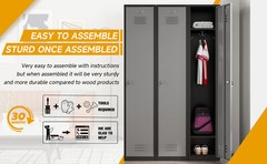 Metal Storage Cabinet Metal Locker with Door For Employees Office School Gym