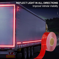 2″x150′ DOT-C2 Approved Reflective Conspicuity Warning Tape Trailer- 1 Roll