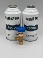 Envirosafe R600a Refrigerant 2cans Tap, 6oz Can, Pharmaceutical Grade 99.7% Pure
