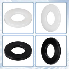M4 Black Nylon Flat Washers, 4mm ID 9mm OD 1mm Thickness Plastic Sealing Gask…