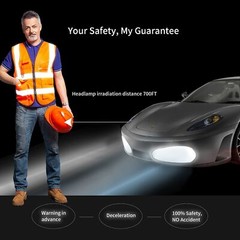 5 Pockets Safety Vest Reflective Belt Straps W/ High Visibility Stripes Security