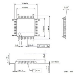 TQFP44/QFP44/PQFP44/FQFP44 TO DIP44 adapter IC socket for T56 programmer
