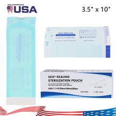 200 3.5″ x 10″ Self-ing Sterilization Pouches for Autoclave MD