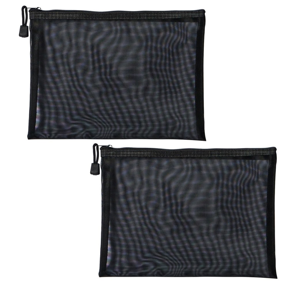 2 Pieces Zipper Mesh Bags, a Bag with a Zipper Cosmetic Organizer Pouch for D…