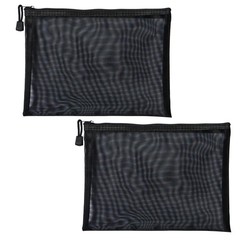 2 Pieces Zipper Mesh Bags, a Bag with a Zipper Cosmetic Organizer Pouch for D…