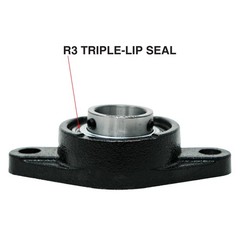 UCFL204-12 R3 Triple-Lip Seal Flange Bearing 3/4″ Bore 2-Bolt Solid (2Pcs)